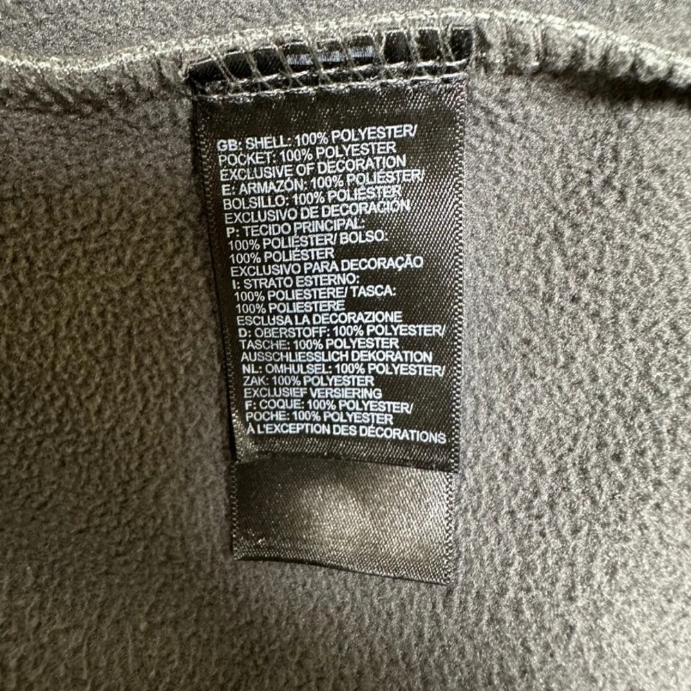 The North Face WindWall Softshell Vest Mens Large Grey Full Zip Fleece Lined